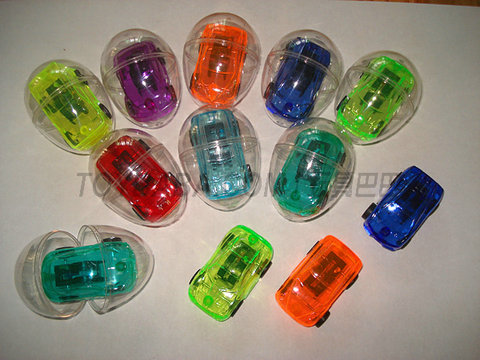 Eggshell transparent business pullback car