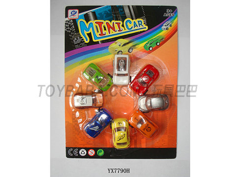 5CM paint, pad printing, open window business pullback car 8 pcs