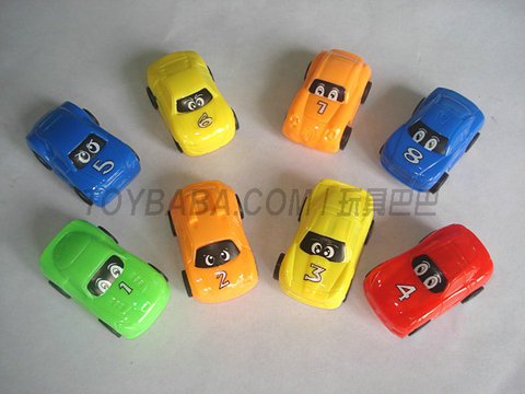 Solid color cartoon pullback car