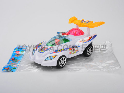 Drawn light police car