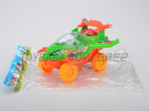 Pull-line ground and air fighter aircraft with lights