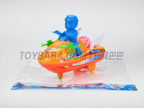 Pullboat with lights