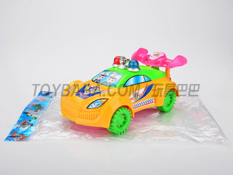 Pull-line bell police car
