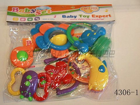 6 PVC bag rattles