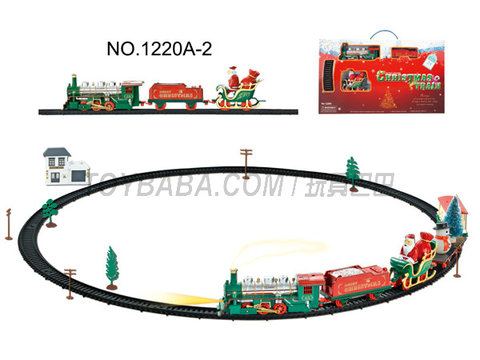 Christmas electric rail train waiting building (24PCS, with lights)