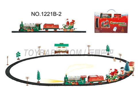 Christmas electric rail train with shelter (32PCS, with lights)