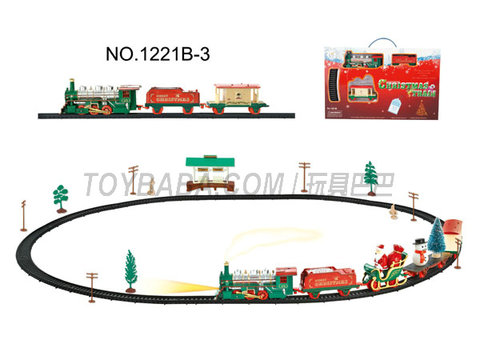Christmas electric rail train with shelter (32PCS, with lights)