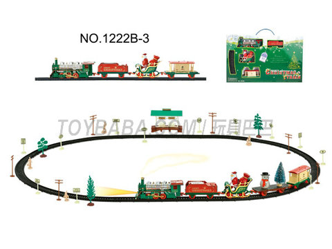 Christmas electric rail train with shelter (49PCS, with lights)
