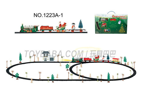 Christmas electric rail train waiting building (72PCS, with lights)