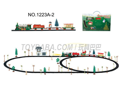 Christmas electric rail train waiting building (72PCS, with lights)
