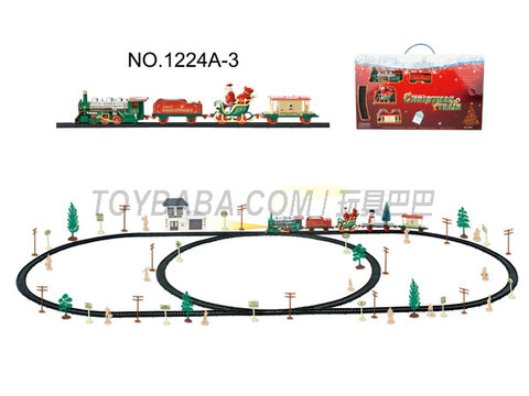 Christmas electric rail train waiting building (101PCS, with lights)