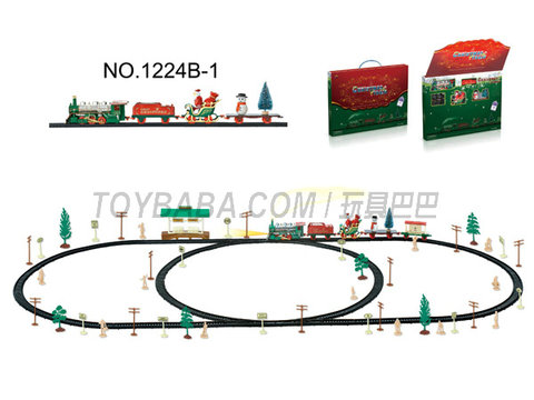 Christmas electric rail train with shelter (101PCS, with lights)