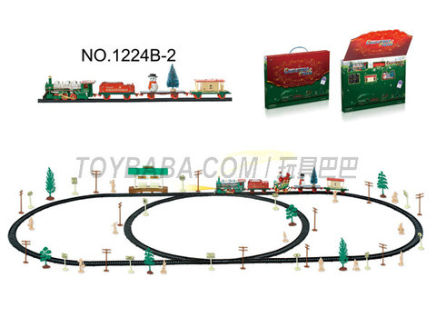 Christmas electric rail train with shelter (101PCS, with lights)