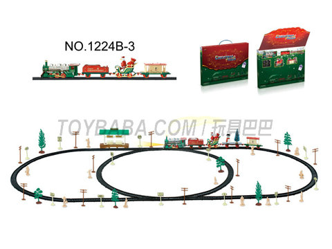 Christmas electric rail train with shelter (101PCS, with lights)