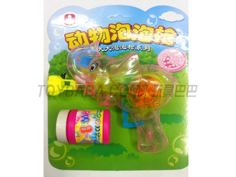 Transparent flashing cartoon elephant bubble gun