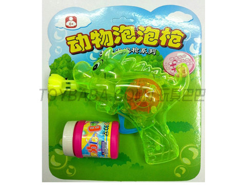 Transparent flash cartoon dinosaur bubble gun