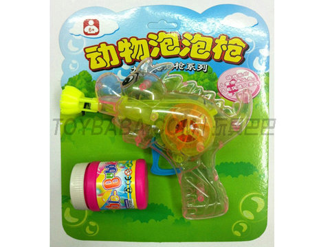 Transparent flash cartoon dinosaur bubble gun