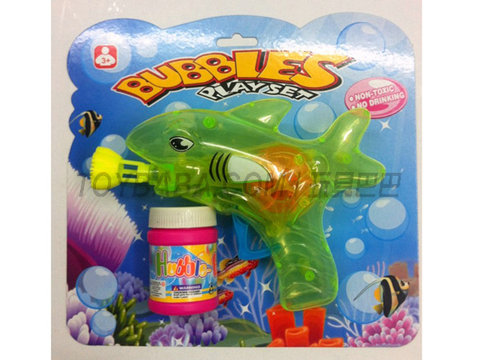 Transparent flash shark bubble gun