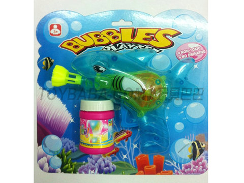 Transparent flash shark bubble gun