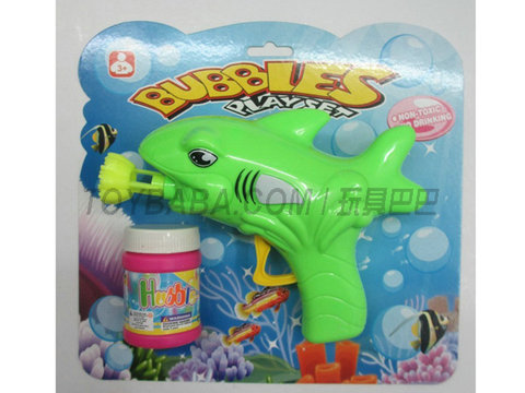 Solid color shark bubble gun