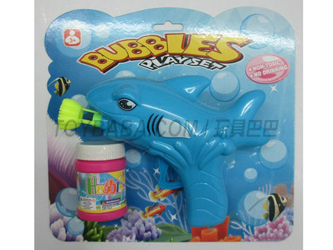 Solid color shark bubble gun
