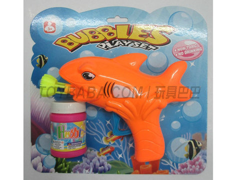 Solid color shark bubble gun