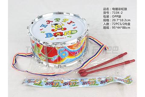 Electroplated rainbow jazz drums