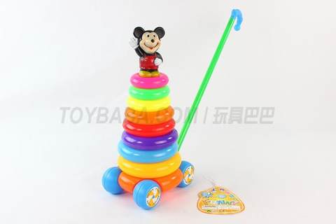 9-layer round push ring Mickey Mouse