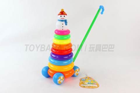 9-story round hand-propelled ring snowman