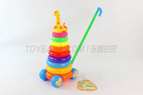 9-layer round hand-pushed ring giraffe