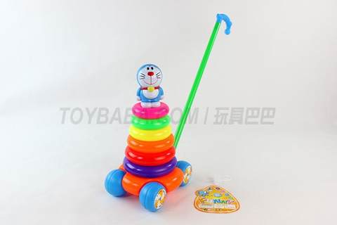 7-layer round hand-pushing ring jingle cat