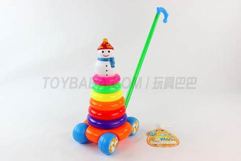 7-layer round hand-propelled ring snowman