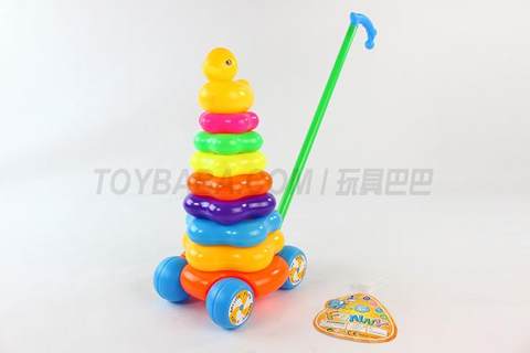 8-layer plum blossom shaped hand-pushing duck in ring