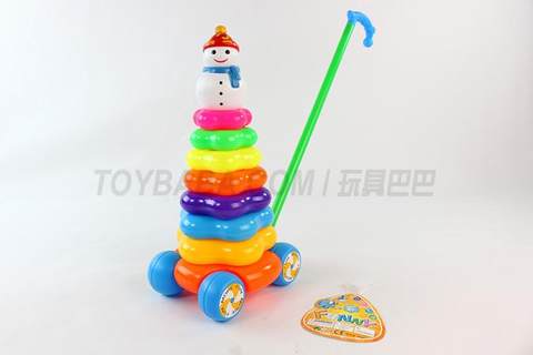 8-layer plum blossom shaped hand-propelled snowman