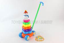 7层梅花形手推套圈雪人