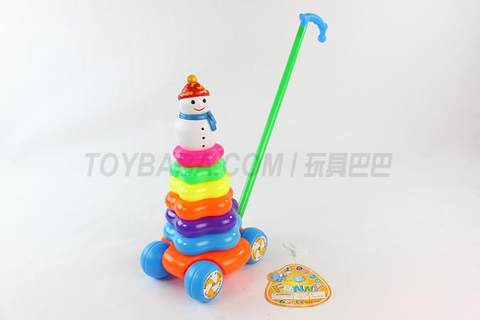 7-layer plum blossom shaped hand-held hoop snowman