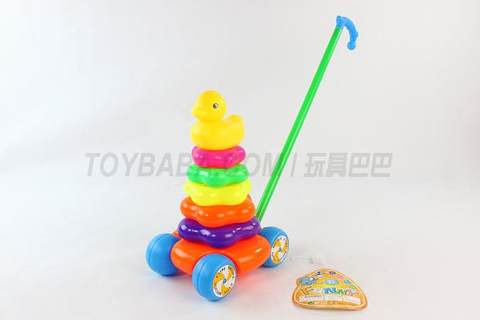 6-layer plum blossom shaped hand-pushing duck in ring