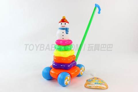 6-layer plum blossom shaped hand-held hoop snowman