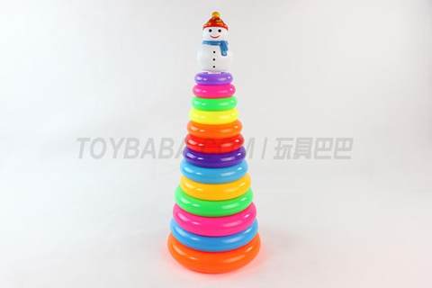 13-story round snowman with large rings