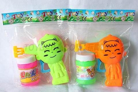 Solid color smiling face doll bubble gun
