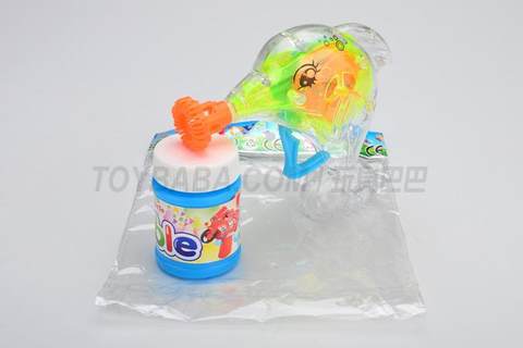 Inertial little dolphin gun bubble gun with light
