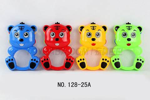 Hand-made cartoon tambourine tiger plus plastic film