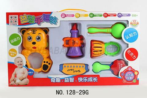Six-piece set of rattle combination, tiger plastic sheet