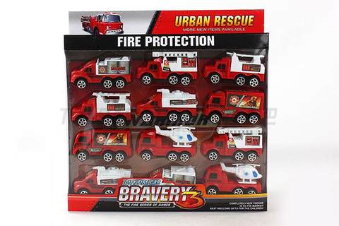 Pullback fire truck cover