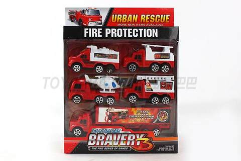 Pullback fire truck cover