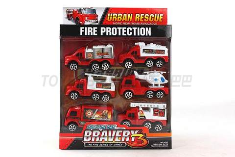 Pullback fire truck cover
