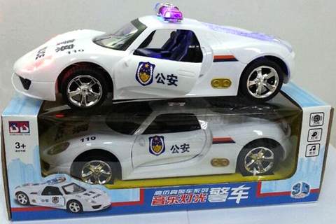 Simulated car door open police car car electric vehicle toy
