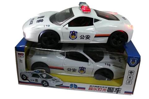 Simulated police car door open