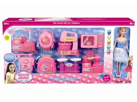 8 small appliances Barbie set