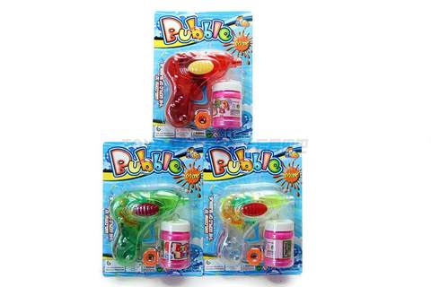 Transparent light bubble gun